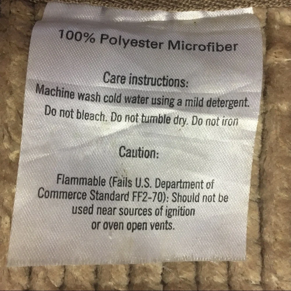 Fluffy Microfiber Beige Bath Rug 31” X 20”